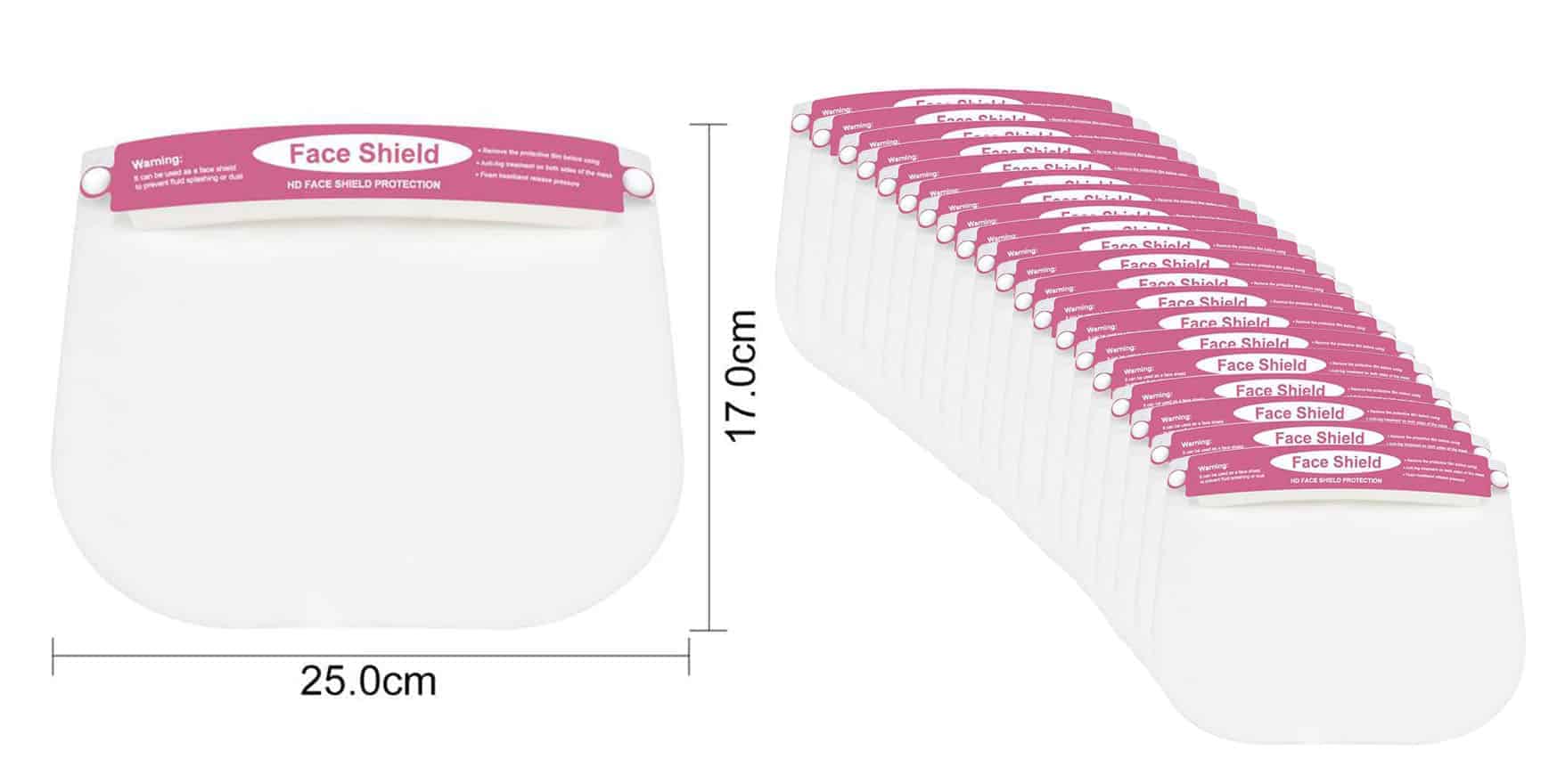 kids face shield pink