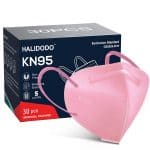 30 Packs KN95 Face Mask, 5-Plyers Protection Cup Dust Face Mask, Breathable Protection Mask for Women Man, Pink 5