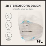 Weldots Fender Premium Mask | Willow Fish Shape | KF94 | Origami Mask | 6 Layered Protection | With Headbands | Dark Grey 4