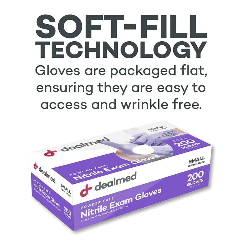 Dealmed Medical Exam Gloves – 2000 Count Medium Nitrile Gloves, Disposable Gloves, Non-Irritating Latex Free Gloves, Multi-Purpose Use Medical Gloves for a First Aid Kit and Medical Facilities 12
