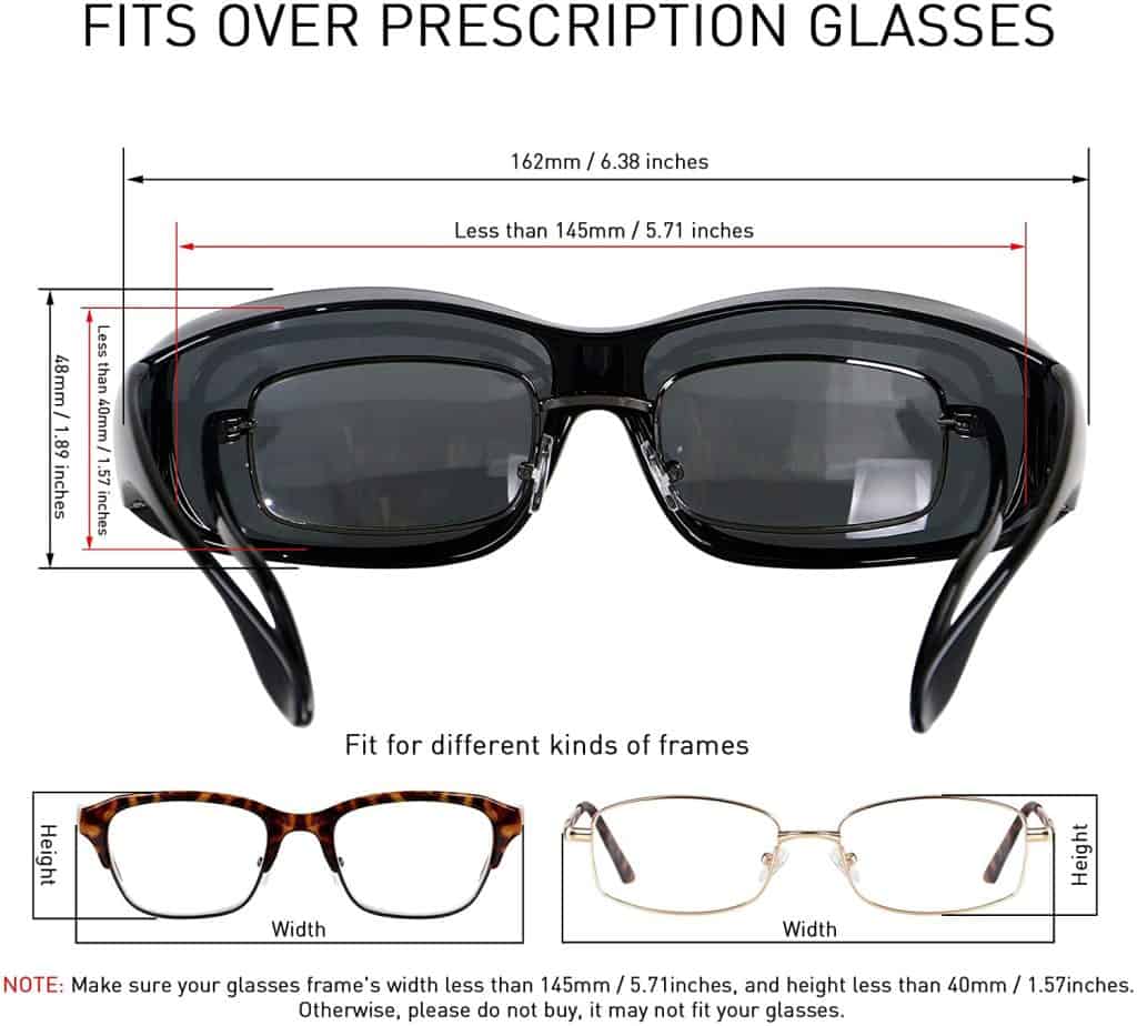 Night Vision Glasses for Driving Men Women Anti Glare Polarized Clearsight Wrap Around Fit Over Sunglasses ANDWOOD 20