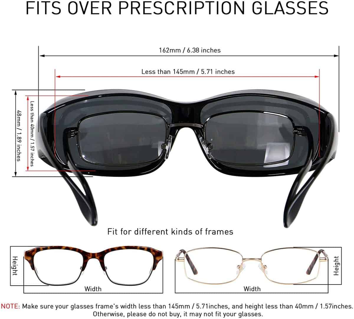 Night Vision Glasses for Driving Men Women Anti Glare Polarized Clearsight Wrap Around Fit Over Sunglasses ANDWOOD 20