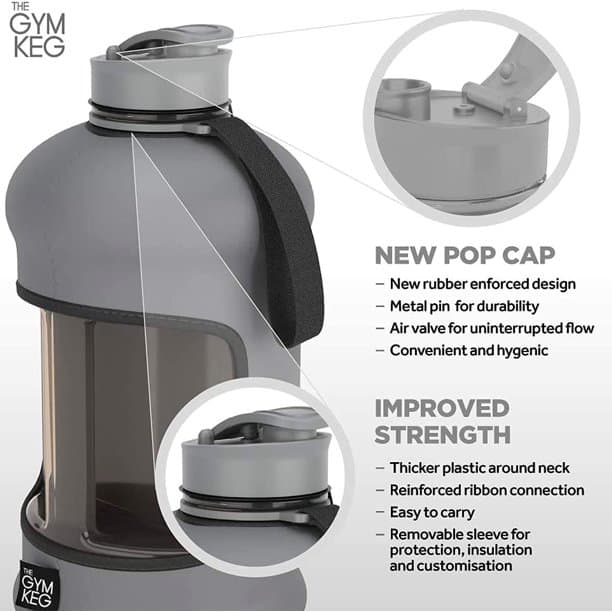 insulated water bottle with sports cap